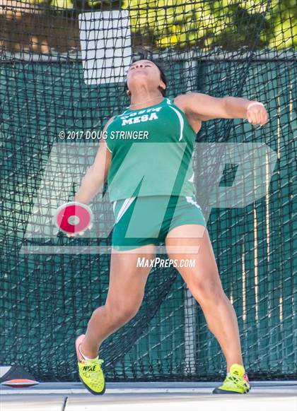 Thumbnail 3 in CIF State Track and Field Championships (Girls Discus Finals) photogallery.