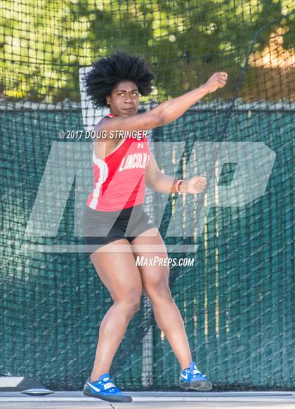 Thumbnail 2 in CIF State Track and Field Championships (Girls Discus Finals) photogallery.