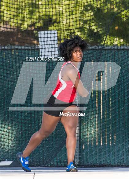 Thumbnail 2 in CIF State Track and Field Championships (Girls Discus Finals) photogallery.