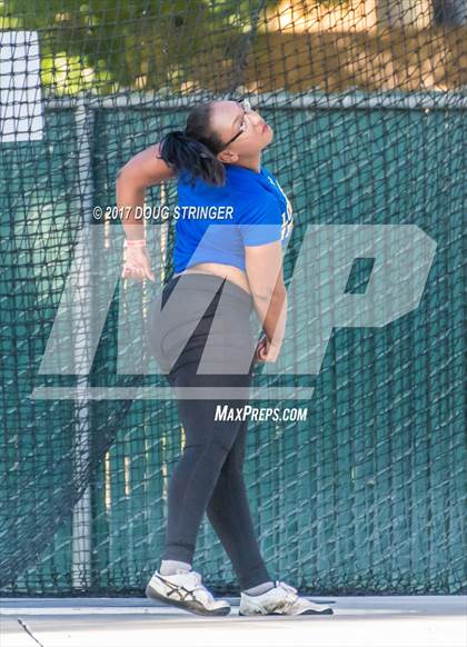 Thumbnail 1 in CIF State Track and Field Championships (Girls Discus Finals) photogallery.