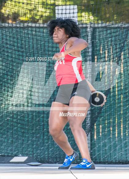 Thumbnail 3 in CIF State Track and Field Championships (Girls Discus Finals) photogallery.