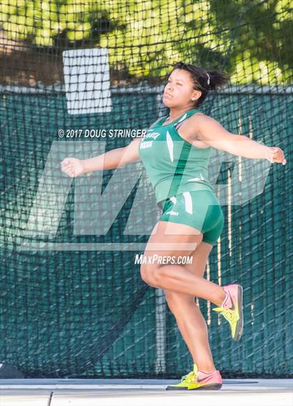 Thumbnail 1 in CIF State Track and Field Championships (Girls Discus Finals) photogallery.