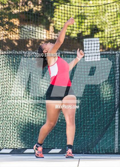 Thumbnail 2 in CIF State Track and Field Championships (Girls Discus Finals) photogallery.