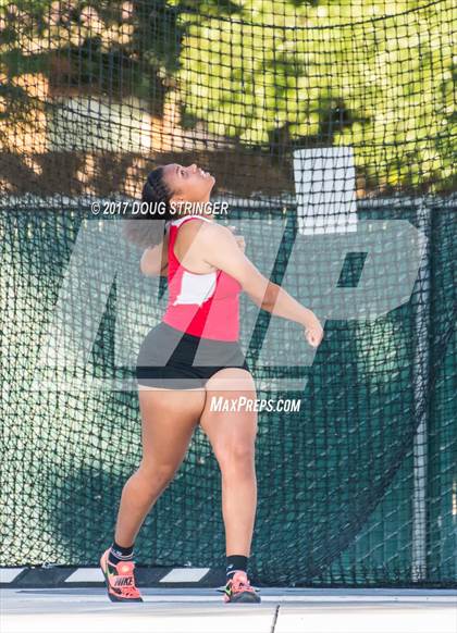Thumbnail 3 in CIF State Track and Field Championships (Girls Discus Finals) photogallery.
