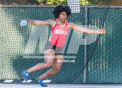 Thumbnail 1 in CIF State Track and Field Championships (Girls Discus Finals) photogallery.
