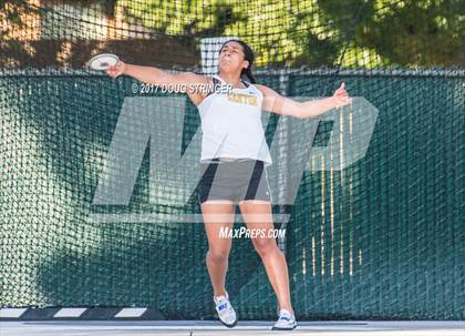 Thumbnail 2 in CIF State Track and Field Championships (Girls Discus Finals) photogallery.