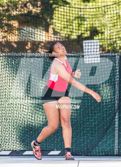 Thumbnail 2 in CIF State Track and Field Championships (Girls Discus Finals) photogallery.