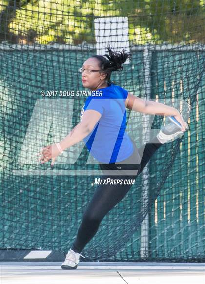 Thumbnail 1 in CIF State Track and Field Championships (Girls Discus Finals) photogallery.