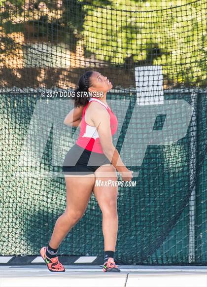 Thumbnail 1 in CIF State Track and Field Championships (Girls Discus Finals) photogallery.