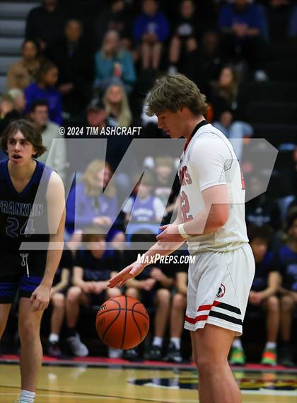 Thumbnail 2 in Franklin Community vs East Central (IHSAA 4A Section 14 Semifinal) photogallery.