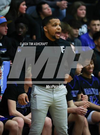 Thumbnail 2 in Franklin Community vs East Central (IHSAA 4A Section 14 Semifinal) photogallery.