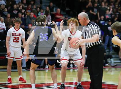 Thumbnail 3 in Franklin Community vs East Central (IHSAA 4A Section 14 Semifinal) photogallery.