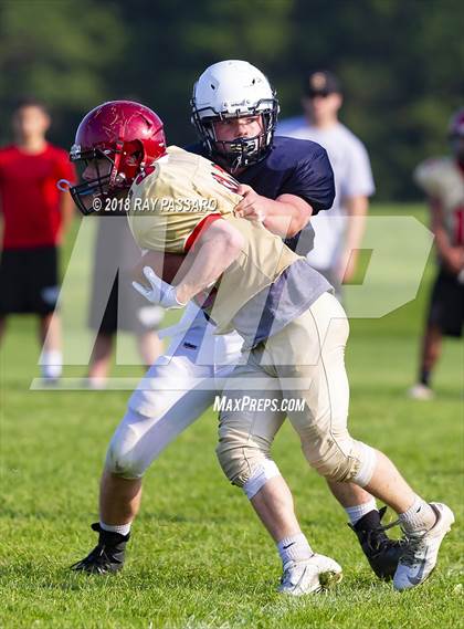 Thumbnail 1 in Sachem East vs Eastport-South Manor Scrimmage photogallery.