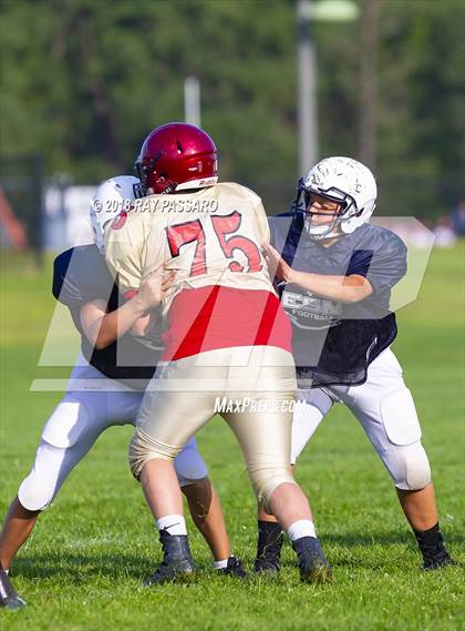 Thumbnail 3 in Sachem East vs Eastport-South Manor Scrimmage photogallery.