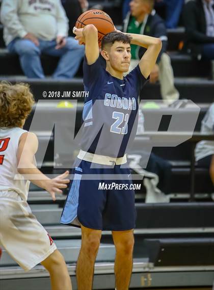 Thumbnail 1 in Goddard vs. Albuquerque Academy (Albuquerque Academy Joe Armijo Basketball Classic) photogallery.