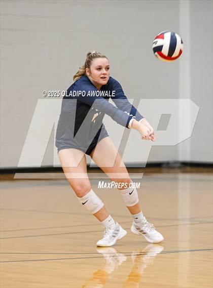 Thumbnail 2 in Prince of Peace @ McKinney Christian Academy (TAPPS Volleyball 4A Regional) photogallery.