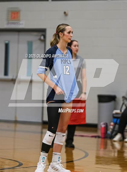 Thumbnail 2 in Prince of Peace @ McKinney Christian Academy (TAPPS Volleyball 4A Regional) photogallery.