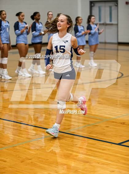 Thumbnail 2 in Prince of Peace @ McKinney Christian Academy (TAPPS Volleyball 4A Regional) photogallery.
