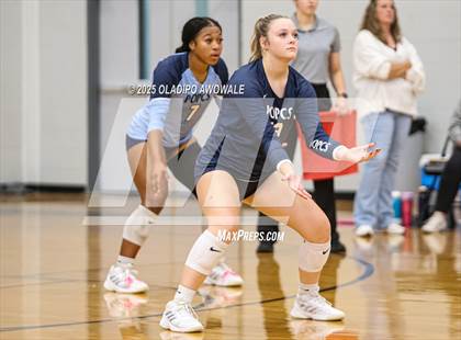 Thumbnail 1 in Prince of Peace @ McKinney Christian Academy (TAPPS Volleyball 4A Regional) photogallery.