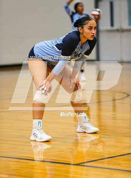 Thumbnail 2 in Prince of Peace @ McKinney Christian Academy (TAPPS Volleyball 4A Regional) photogallery.