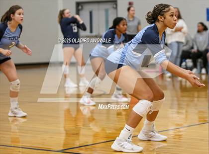 Thumbnail 2 in Prince of Peace @ McKinney Christian Academy (TAPPS Volleyball 4A Regional) photogallery.
