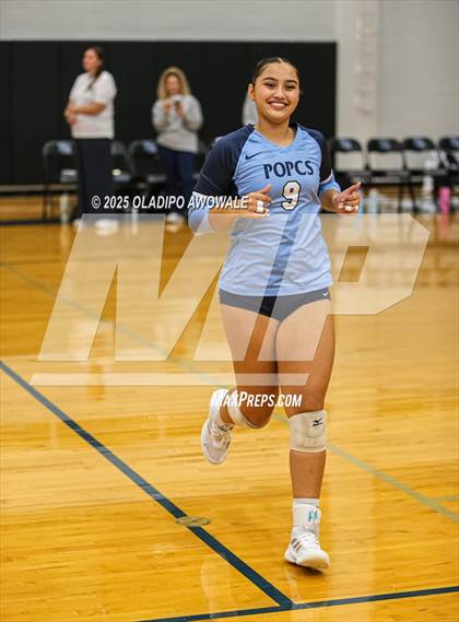 Thumbnail 3 in Prince of Peace @ McKinney Christian Academy (TAPPS Volleyball 4A Regional) photogallery.