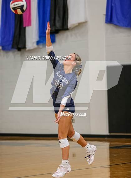 Thumbnail 3 in Prince of Peace @ McKinney Christian Academy (TAPPS Volleyball 4A Regional) photogallery.