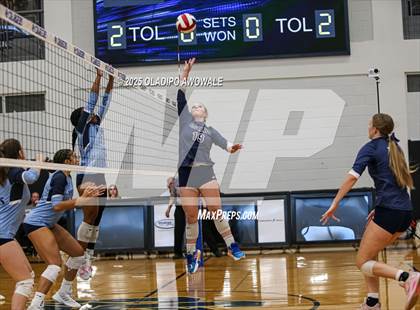Thumbnail 3 in Prince of Peace @ McKinney Christian Academy (TAPPS Volleyball 4A Regional) photogallery.