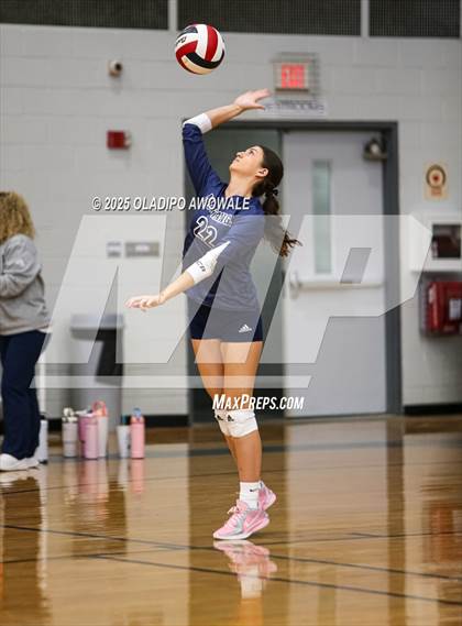 Thumbnail 1 in Prince of Peace @ McKinney Christian Academy (TAPPS Volleyball 4A Regional) photogallery.
