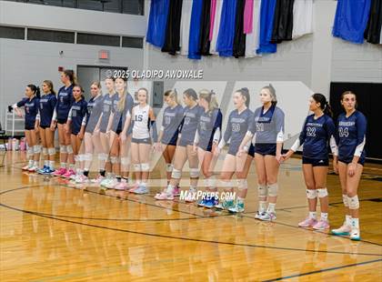 Thumbnail 1 in Prince of Peace @ McKinney Christian Academy (TAPPS Volleyball 4A Regional) photogallery.