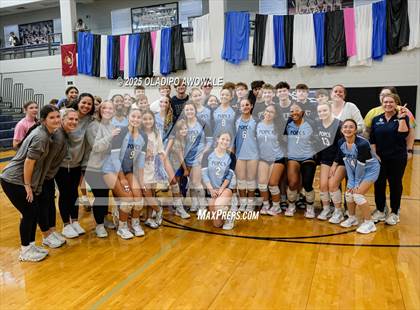 Thumbnail 3 in Prince of Peace @ McKinney Christian Academy (TAPPS Volleyball 4A Regional) photogallery.