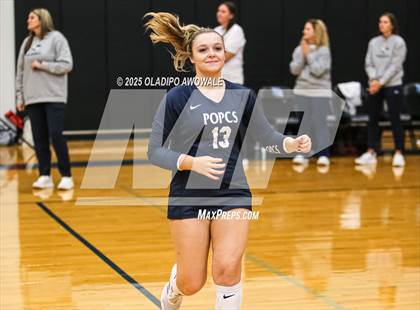 Thumbnail 3 in Prince of Peace @ McKinney Christian Academy (TAPPS Volleyball 4A Regional) photogallery.
