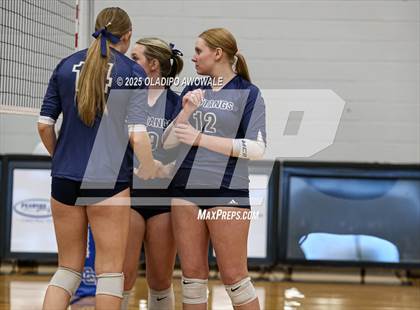Thumbnail 3 in Prince of Peace @ McKinney Christian Academy (TAPPS Volleyball 4A Regional) photogallery.