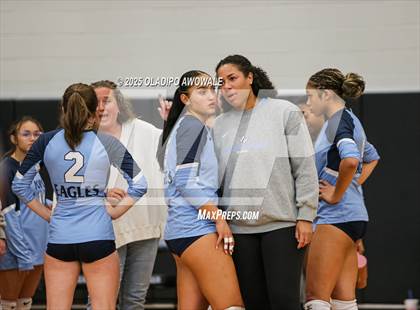 Thumbnail 1 in Prince of Peace @ McKinney Christian Academy (TAPPS Volleyball 4A Regional) photogallery.