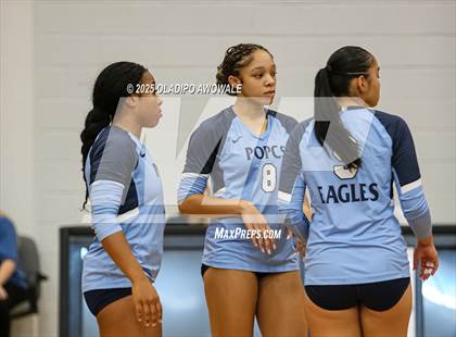 Thumbnail 2 in Prince of Peace @ McKinney Christian Academy (TAPPS Volleyball 4A Regional) photogallery.