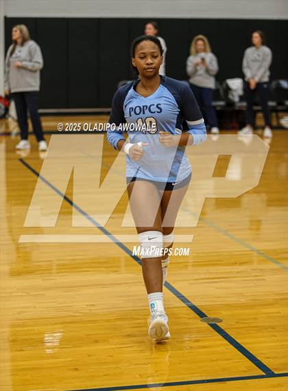 Thumbnail 1 in Prince of Peace @ McKinney Christian Academy (TAPPS Volleyball 4A Regional) photogallery.