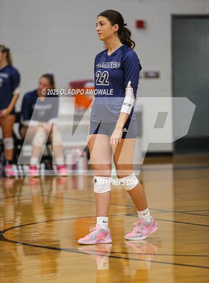 Thumbnail 2 in Prince of Peace @ McKinney Christian Academy (TAPPS Volleyball 4A Regional) photogallery.
