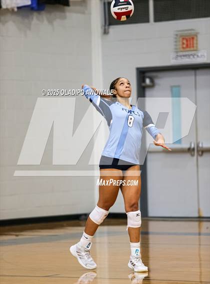 Thumbnail 2 in Prince of Peace @ McKinney Christian Academy (TAPPS Volleyball 4A Regional) photogallery.