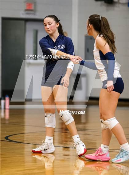 Thumbnail 3 in Prince of Peace @ McKinney Christian Academy (TAPPS Volleyball 4A Regional) photogallery.