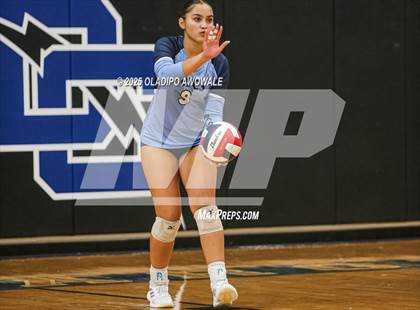 Thumbnail 1 in Prince of Peace @ McKinney Christian Academy (TAPPS Volleyball 4A Regional) photogallery.