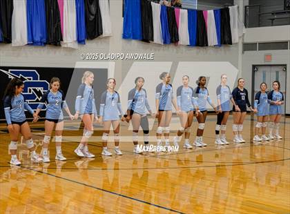 Thumbnail 1 in Prince of Peace @ McKinney Christian Academy (TAPPS Volleyball 4A Regional) photogallery.