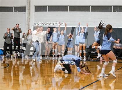 Thumbnail 2 in Prince of Peace @ McKinney Christian Academy (TAPPS Volleyball 4A Regional) photogallery.