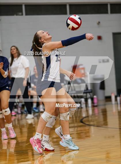 Thumbnail 2 in Prince of Peace @ McKinney Christian Academy (TAPPS Volleyball 4A Regional) photogallery.