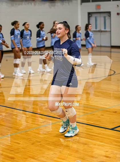 Thumbnail 2 in Prince of Peace @ McKinney Christian Academy (TAPPS Volleyball 4A Regional) photogallery.