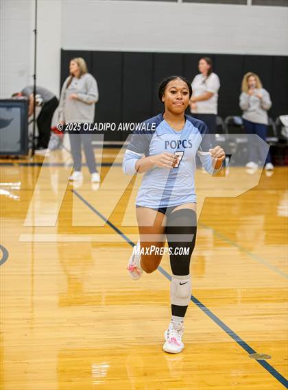 Thumbnail 2 in Prince of Peace @ McKinney Christian Academy (TAPPS Volleyball 4A Regional) photogallery.