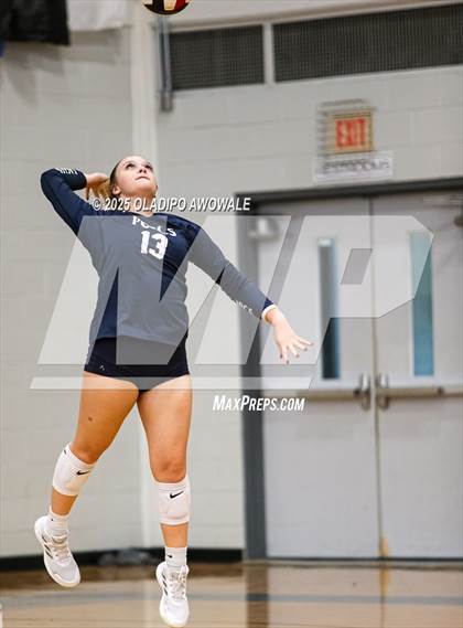 Thumbnail 2 in Prince of Peace @ McKinney Christian Academy (TAPPS Volleyball 4A Regional) photogallery.