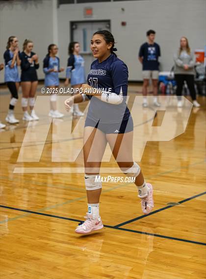 Thumbnail 3 in Prince of Peace @ McKinney Christian Academy (TAPPS Volleyball 4A Regional) photogallery.