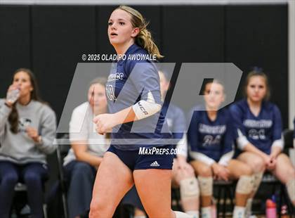 Thumbnail 1 in Prince of Peace @ McKinney Christian Academy (TAPPS Volleyball 4A Regional) photogallery.