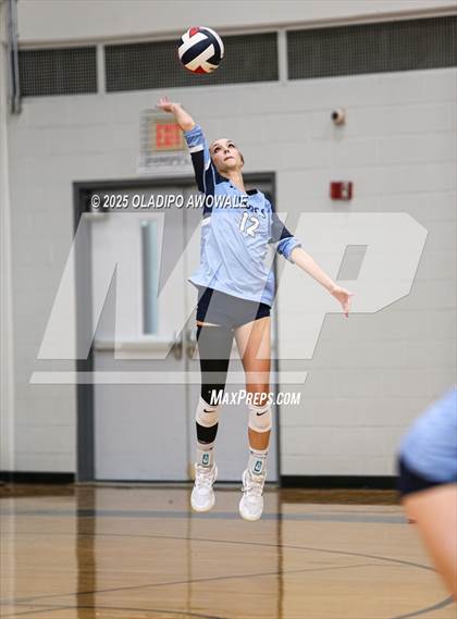 Thumbnail 3 in Prince of Peace @ McKinney Christian Academy (TAPPS Volleyball 4A Regional) photogallery.