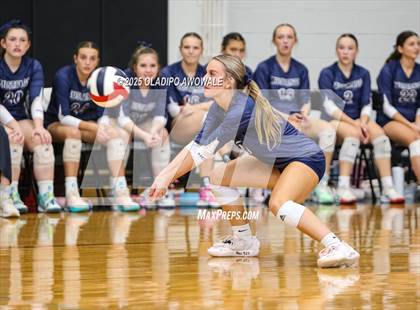 Thumbnail 2 in Prince of Peace @ McKinney Christian Academy (TAPPS Volleyball 4A Regional) photogallery.